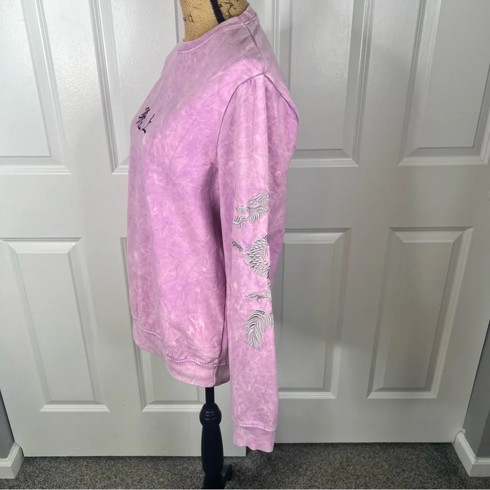 Sz M Blind Rooster “Soar” Graphic Dragon Embroidered Sweatshirt NWOT $118 MSRP